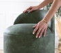 Atelier Del Sofa Luton - Puf de piel de nobuck Verde